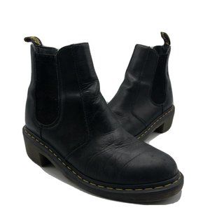 Dr.Martens Womens Shoes Boots Cadence Heeled Chelsea Leather Black 11